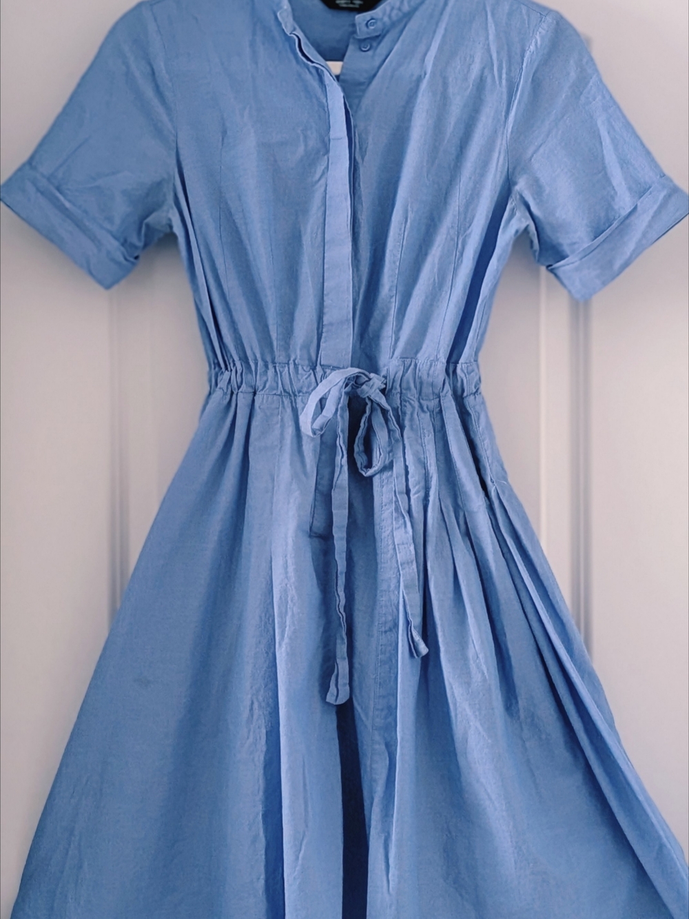 Simply Vera Vera Wang Light Blue Button-Front Shirt Dress